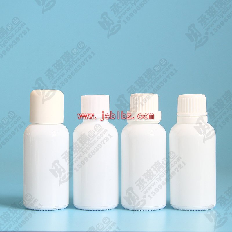 噴涂白瓷瓶玻璃包裝瓶化妝品瓶帶蓋廠家直銷(xiāo)